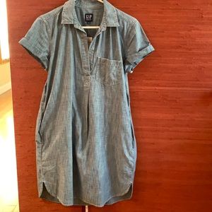 Gap denim shirt dress sz S nwt
